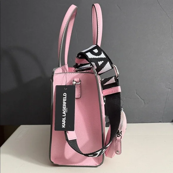 NEW Karl Lagerfeld Pink Paris Tote WITH STRAP